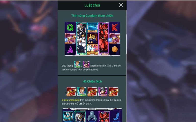 Trò chơi Gundam slot Hitclub cực hấp dẫn