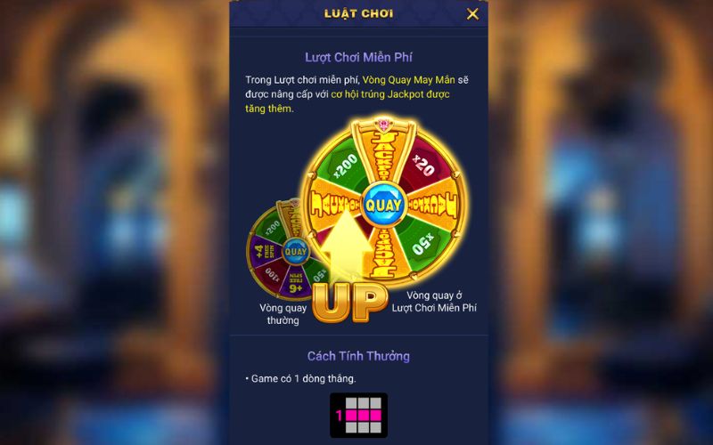 Biểu tượng vàng đỏ may mắn trong game Vòng Quay Hoàng Gia