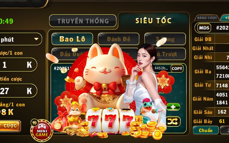 bao lô xổ số hit club cùng linh vật tài lộc